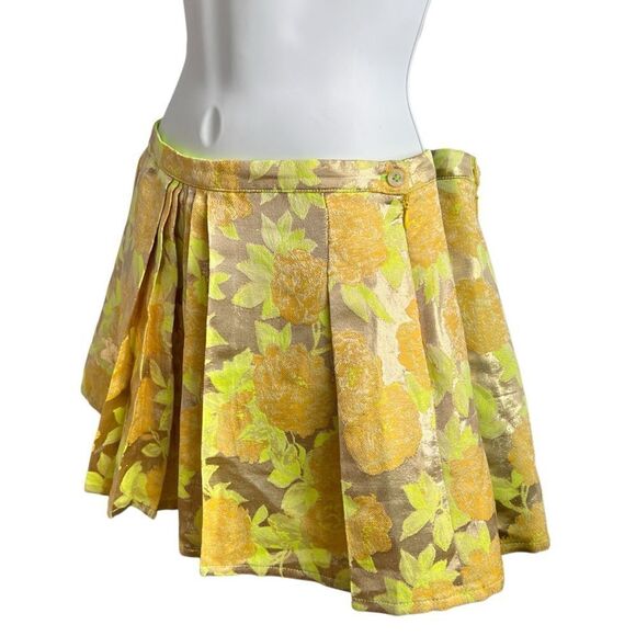 ANNE KURRIS High Belgium Designer Floral Mini Skirt Size 12 - Picture 2 of 8